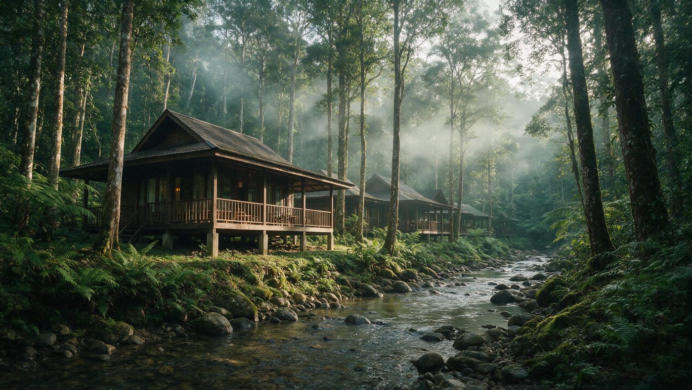 Peranginan Alam di Tanah Tinggi: Moonriver Lodge
