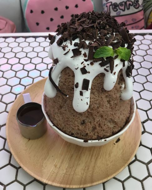 chocolate kakigori from shibuya cafe kota bharu