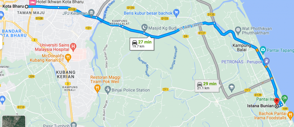 Kota Bharu To Istana Bunian
